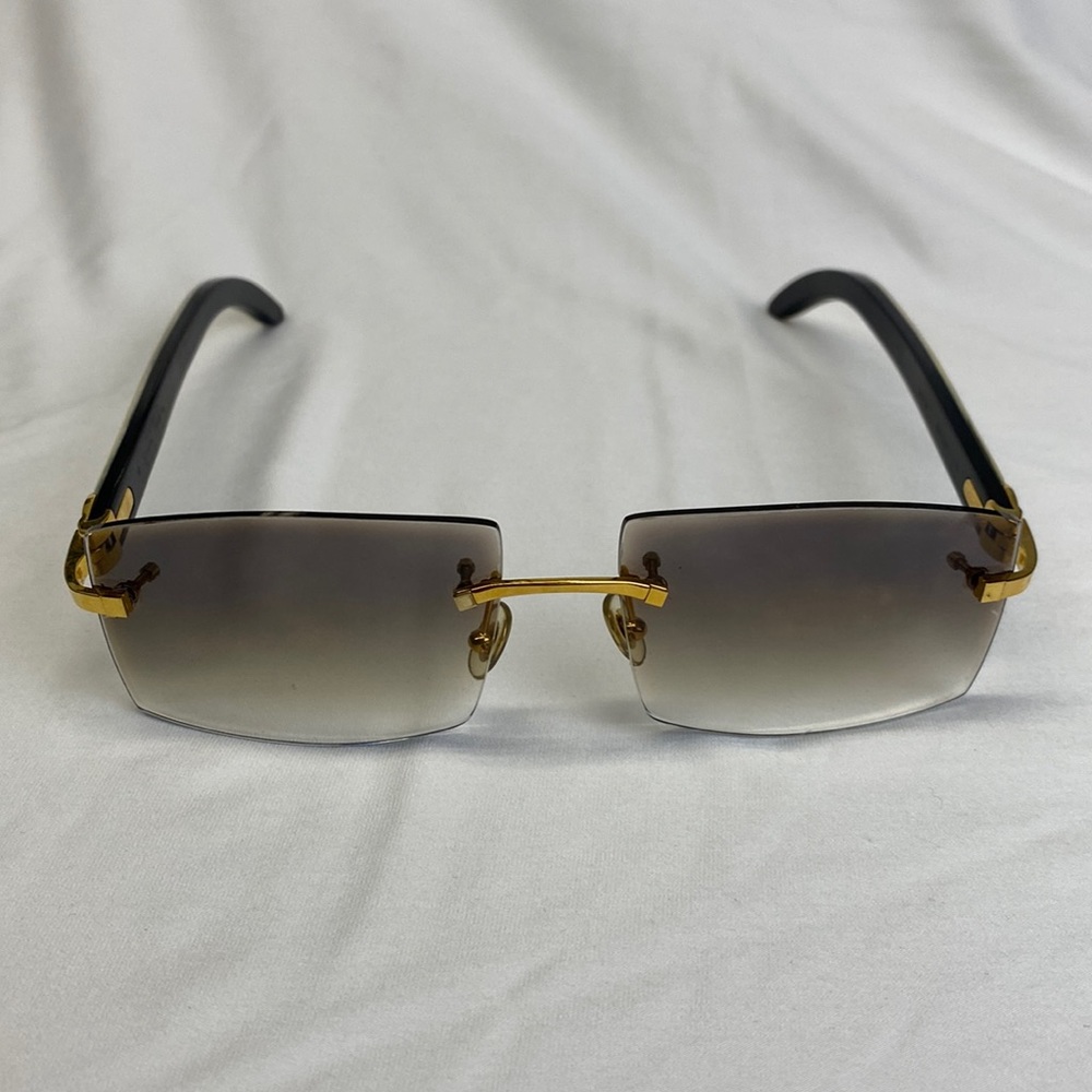 White Cartier buffalo horn glasses